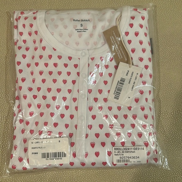 Roller Rabbit Pink Heart Pajamas - Picture 2 of 2